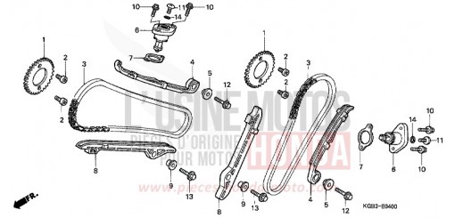 CHAINE A CAMES/TENDEUR VT125C2Y de 2000